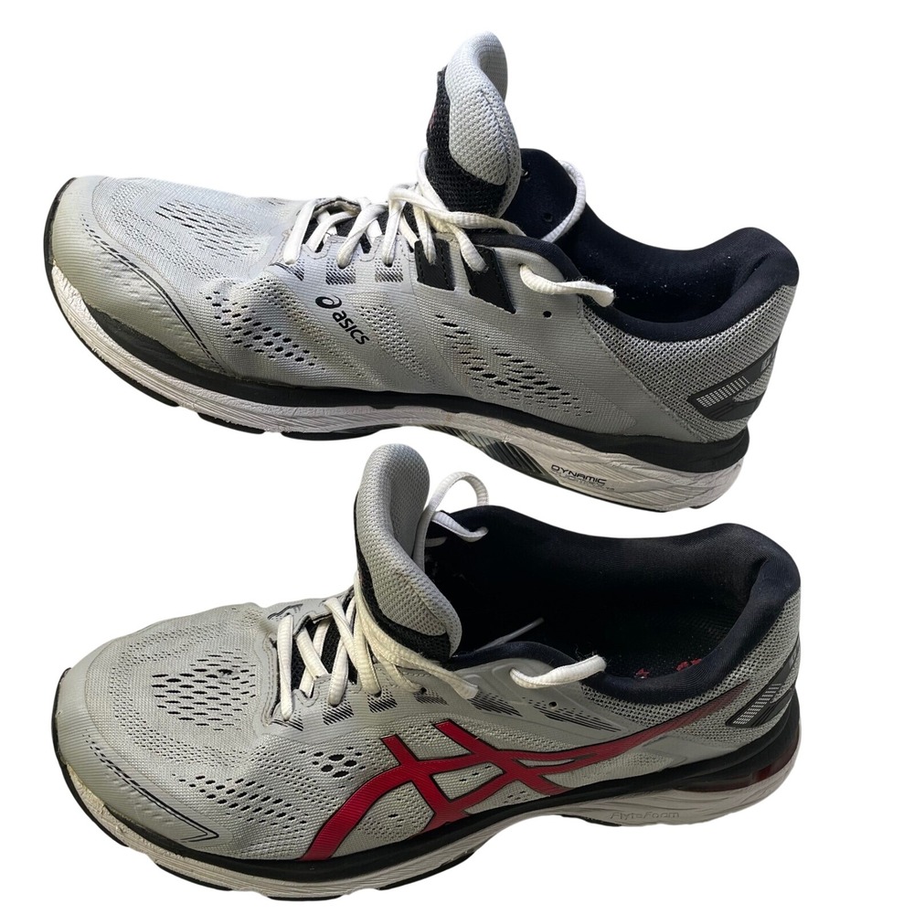 ASICS GT 2000 7 Men Running Shoes Mesh Stability Gray Red Size 11 Athletic Light